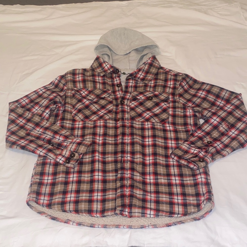 Plaid Hooded Puffer Jacket